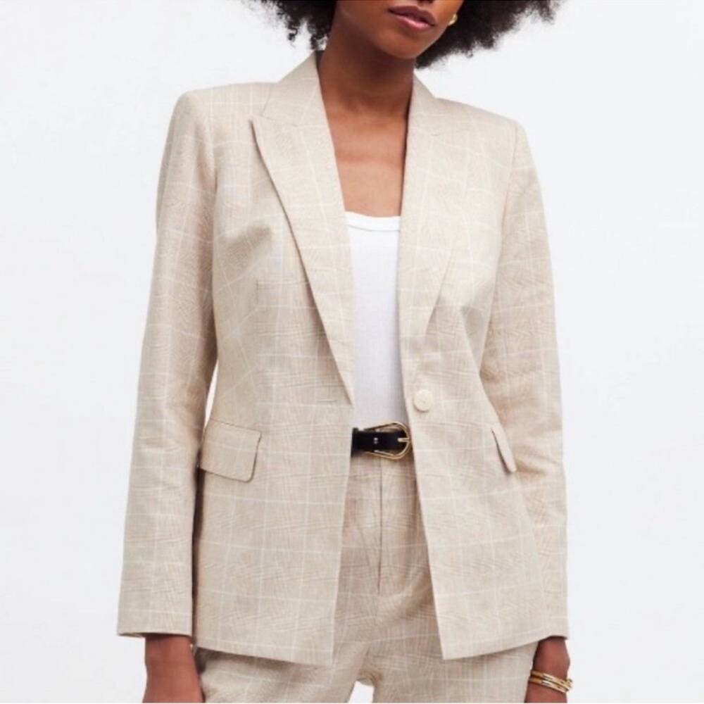 Madewell The Slim Blazer in Plaid
